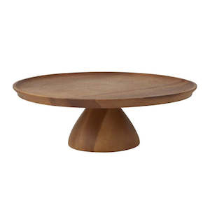 Footed Cake Stand Acacia Wood