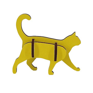 Kitchenware: Small Flat Pack Walking Cat White