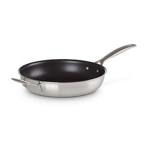 3-ply Stainless Steel Non-Stick Fry Pan w/ Helper Handle