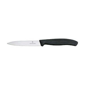 Kitchenware: Swiss Classic Paring Knife 10cm Straight Edge Black