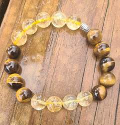 Jewellery: Tigers eye & Citrine Crystal Bracelet