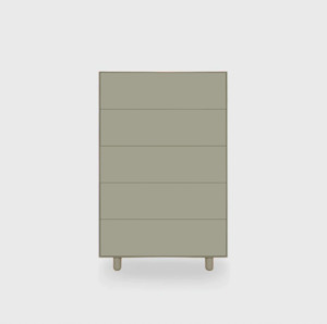 Slim 5 Drawer Tallboy - Colour