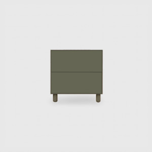 Bedroom: Slim 2 Drawer Wide Bedside - Colour