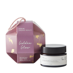 Evolve Golden Glow Mask Christmas Bauble