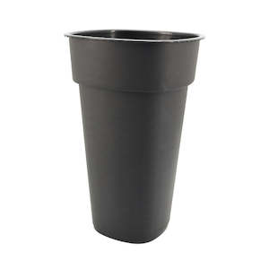 Plastic Flower Square Bucket 26.5TWx15BWx41Hcm - Black