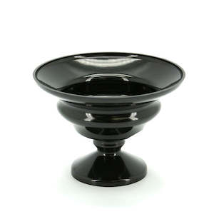 Plastic Designer Pedestal Bowl 18Diax13Hcm - Black