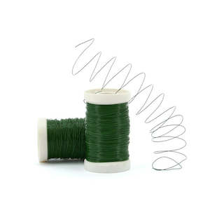 Painted Florist Wire (Spool) 28Gaugex100m - Green