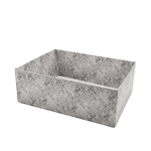 Woven Design Hamper Box Med 34Lx26Wx12Hcm Pk/10 - Grey