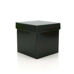 Internet only: Cube Gift Box w/Lid 18Sqx18Hcm Pk/10 - Black