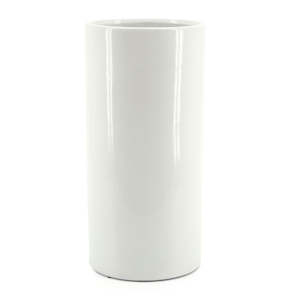 Internet only: Ceramic Cylinder Vase 18Diax40Hcm - Ivory (03-DOL3)