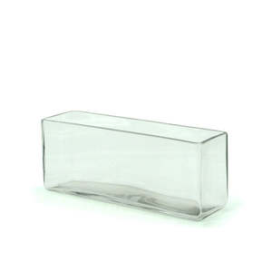 Glass Rectangular Vase 30Lx8.5Wx11.5Hcm - Clear (02-RECT-30X12H)