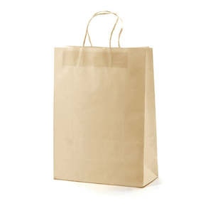 Kraft Paper Bag Extra Small 17Wx23Hx8Gcm Pk/200 - Natural