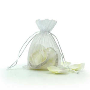 Organza Bag Medium 12Wx17Hcm Pk/10 - White