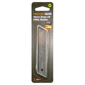 Fiskars Snap-Off Utility Replacement Blades 18mm Pk/5 - Silver