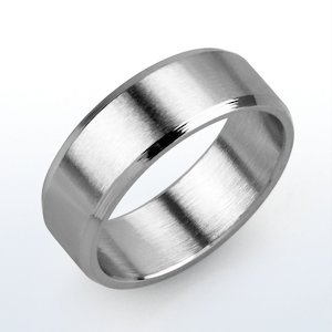 Black Steel Wide Band Ring