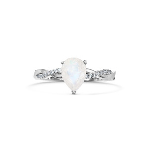 Nela – Pale Moonstone ring 925 Sterling silver