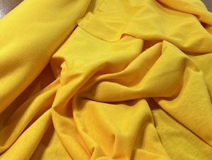 K1 – Rugby Knit – Golden Yellow – Thick Polyester / Cotton Knit – 150cm …