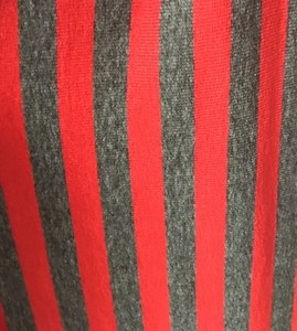 8mm Grey and Red Knit – 96% Viscose, 4% Spandex – per mtr 150cm wide