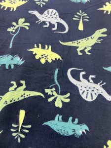 BC18 – Blanket Cuts – Dinosaurs in Blues and Greens- Microfleece 2 mtr x 1.5…