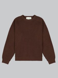 Fisherman Knit Sweater - Brown