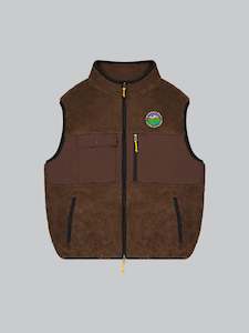 Range Fleece Vest - Dark Rimu