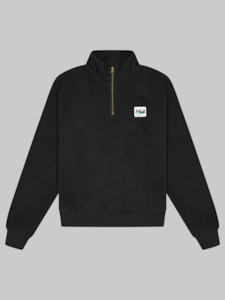 Sweatshirts: Mackenzie Quarter Zip Pullover - Black