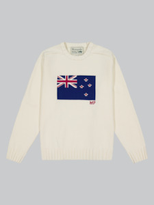 Flag Knit Sweater - Cream