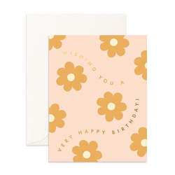 Florist: Happy Birthday Daisy chain card