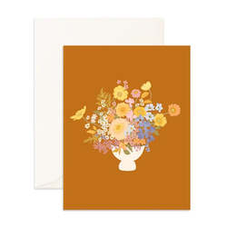 Spring bouquet rust card