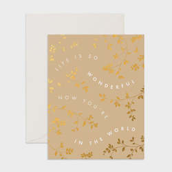 Life is wonderful - baby card