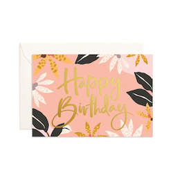 Happy Birthday Orchid Mini Card