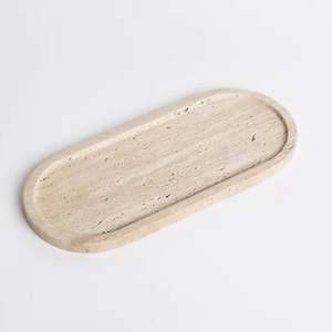 Light Travertine Line tray