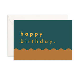 Mini Happy Birthday Rust Ripple Card