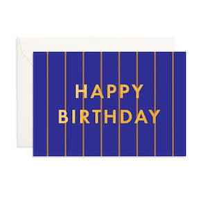 Mini Happy Birthday Pinstripe Card