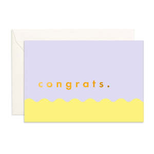 Mini Congrats Lilac Ripple Card