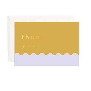 Mini Thank You Mustard Ripple Card