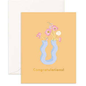 Congratulations Wiggle vase Card