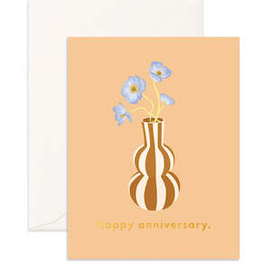 Happy Anniversary Bubble Vase Card