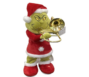 Dr. Seuss Standing Trombone Animated Plush Grinch