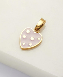 Heart & Star Charm - Pink