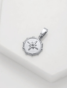 Compass Charm - Silver