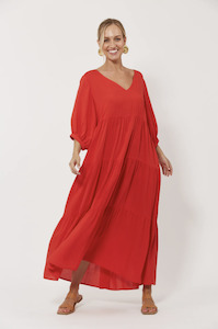 Isola Tiered Maxi Dress - Negroni