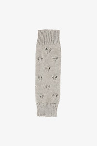 Eyelet Fingerless Gloves - Grey