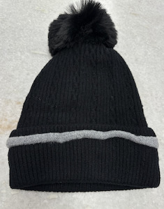 Gift: Trim Cashmere Beanie Black