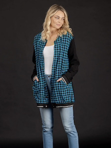 Chloe Bomber - Houndstooth