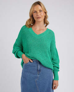 Rachele V Neck Knit - Greenbriar