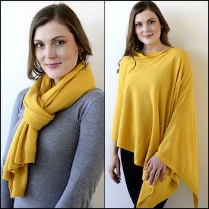 Poncho/Scarf - Mustard