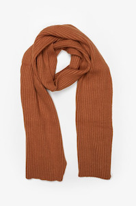 Gift: Ribbed Scarf - Rust