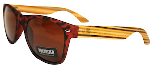 Moana Rd Sunnies-Tort, Stripe Arms, Brown Lens