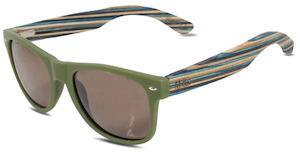 Gift: Moana Rd Sunnies - Green with Striped Arms